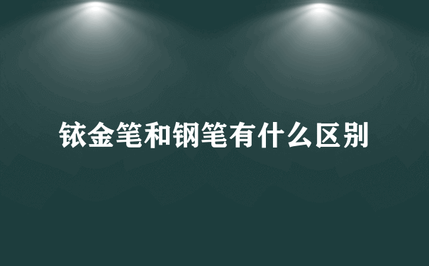 铱金笔和钢笔有什么区别