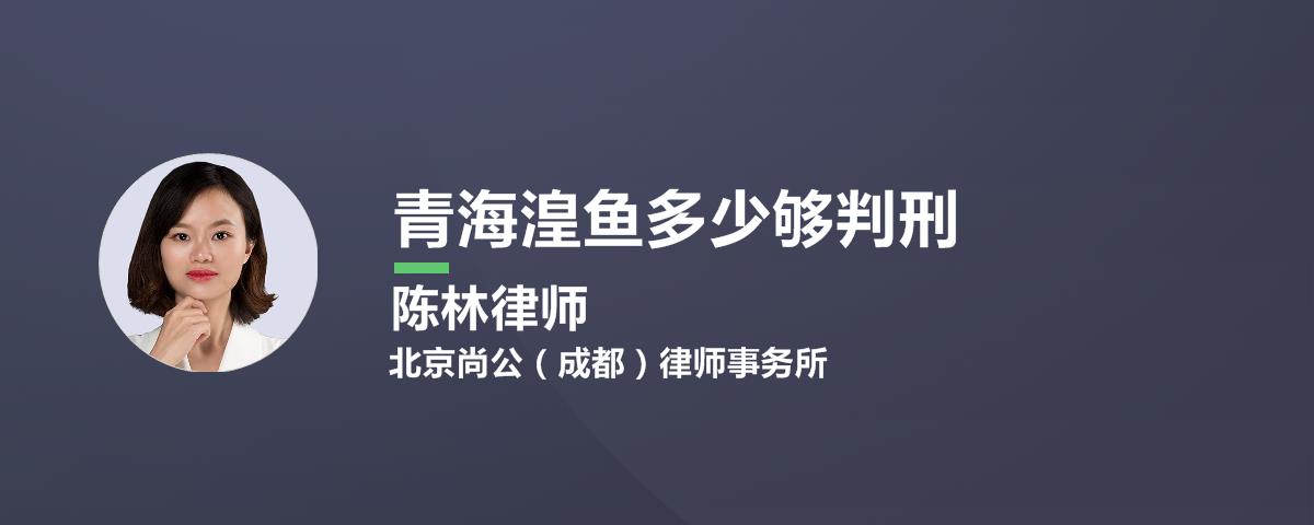 青海湟鱼多少够判刑