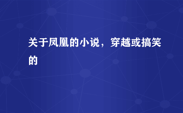 关于凤凰的小说，穿越或搞笑的