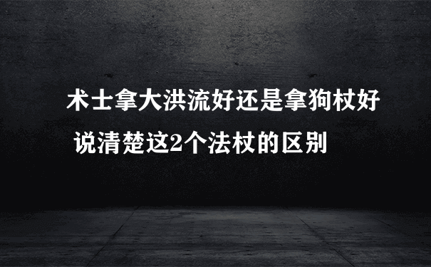 术士拿大洪流好还是拿狗杖好 说清楚这2个法杖的区别