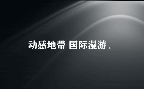 动感地带 国际漫游、