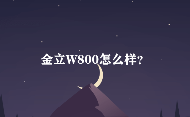 金立W800怎么样？