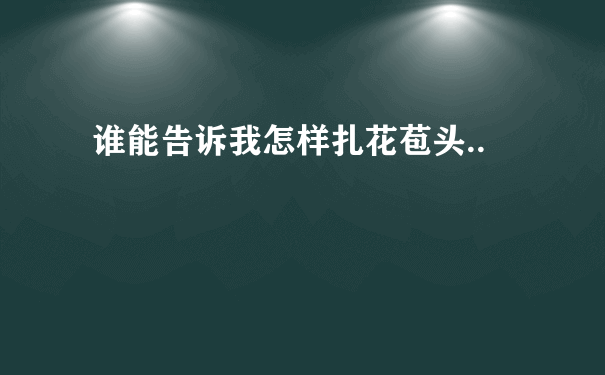 谁能告诉我怎样扎花苞头..