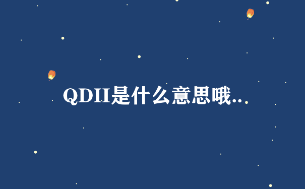 QDII是什么意思哦..