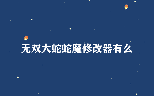 无双大蛇蛇魔修改器有么