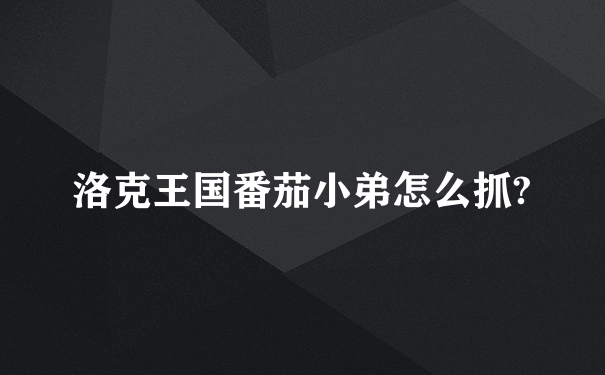 洛克王国番茄小弟怎么抓?