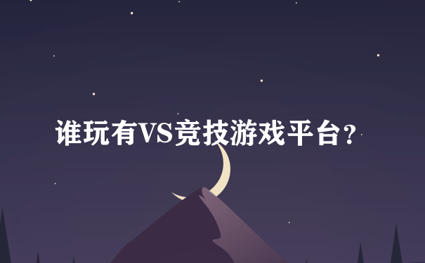 谁玩有VS竞技游戏平台？