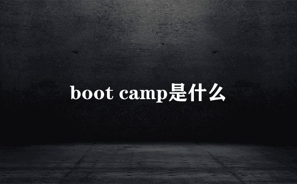 boot camp是什么