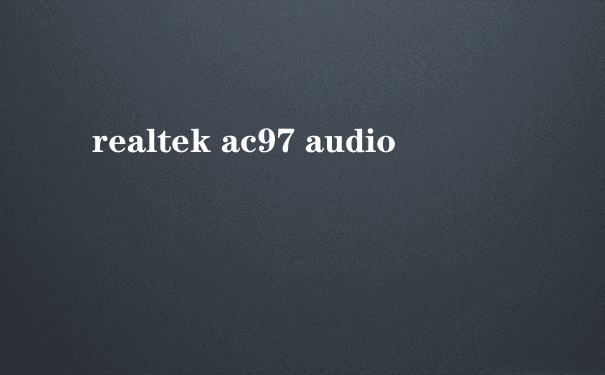 realtek ac97 audio