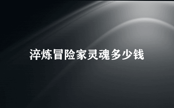 淬炼冒险家灵魂多少钱