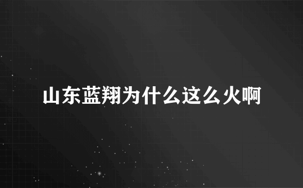 山东蓝翔为什么这么火啊