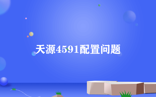 天源4591配置问题