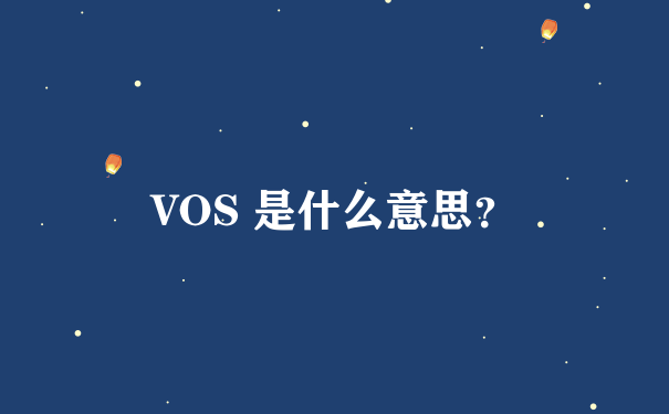 VOS 是什么意思？