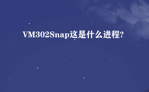 VM302Snap这是什么进程?