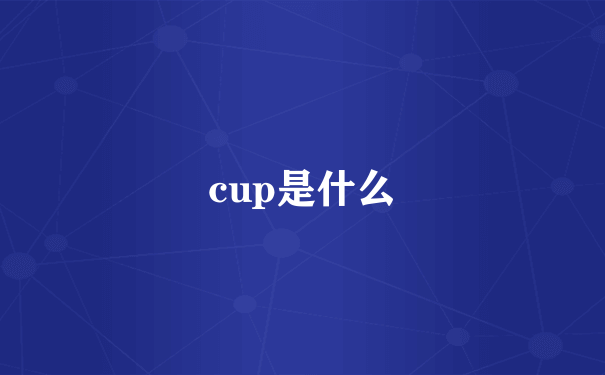 cup是什么