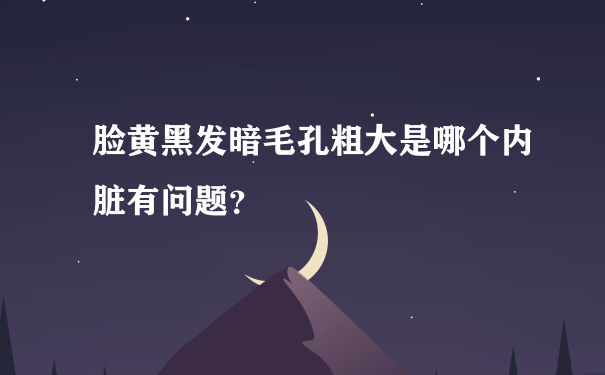 脸黄黑发暗毛孔粗大是哪个内脏有问题？