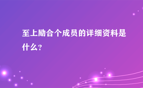 至上励合个成员的详细资料是什么？