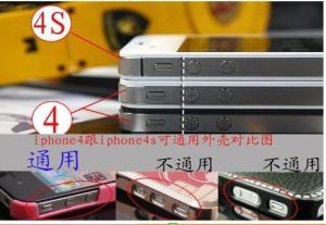 听说iphone4和4S的手机壳不通用啊。这是怎么回事。 能解释一下图片上是什么意思吗？