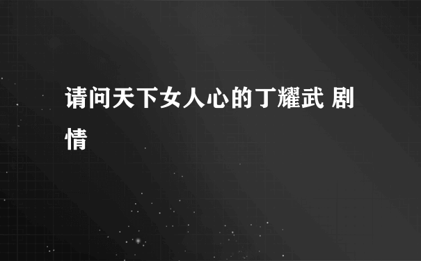 请问天下女人心的丁耀武 剧情