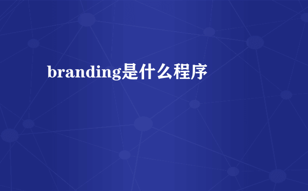 branding是什么程序