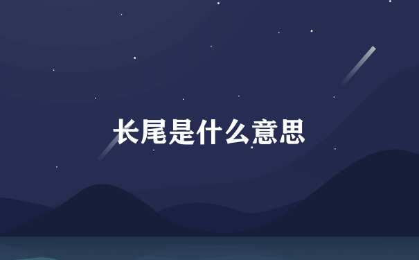 长尾是什么意思