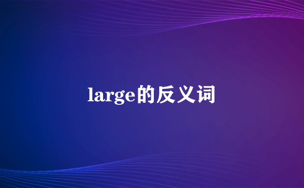 large的反义词