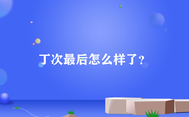 丁次最后怎么样了？