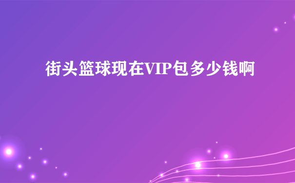 街头篮球现在VIP包多少钱啊