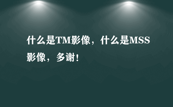 什么是TM影像，什么是MSS影像，多谢！