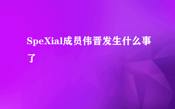 SpeXial成员伟晋发生什么事了