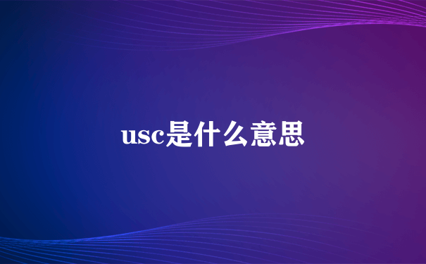 usc是什么意思