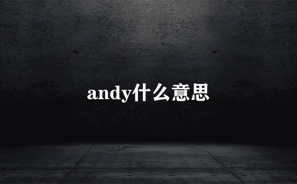 andy什么意思