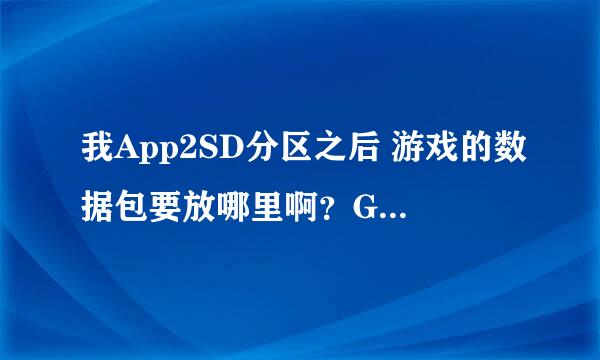 我App2SD分区之后 游戏的数据包要放哪里啊？GAMELOFT的~~~~帮忙啊啊啊啊啊