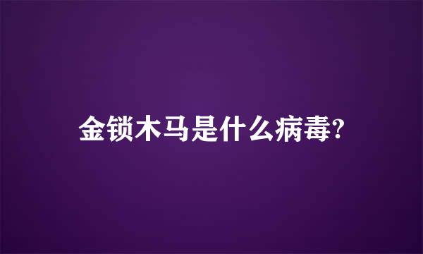 金锁木马是什么病毒?