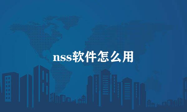 nss软件怎么用