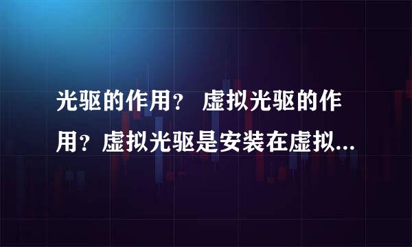 光驱的作用？ 虚拟光驱的作用？虚拟光驱是安装在虚拟机里的吗？