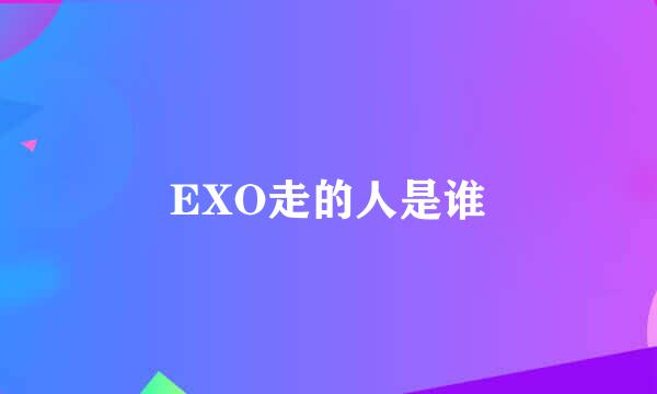 EXO走的人是谁