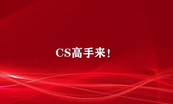 CS高手来！