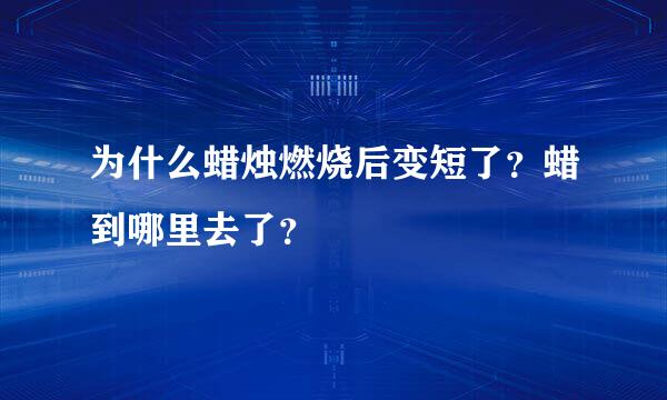 为什么蜡烛燃烧后变短了？蜡到哪里去了？