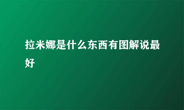 拉米娜是什么东西有图解说最好