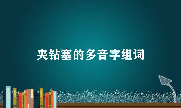 夹钻塞的多音字组词