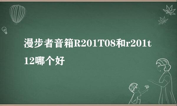 漫步者音箱R201T08和r201t12哪个好