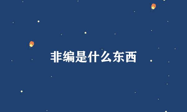 非编是什么东西