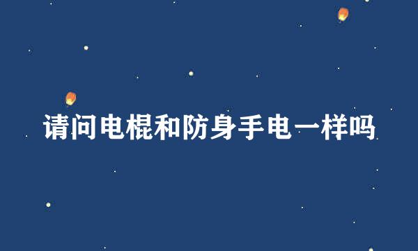 请问电棍和防身手电一样吗