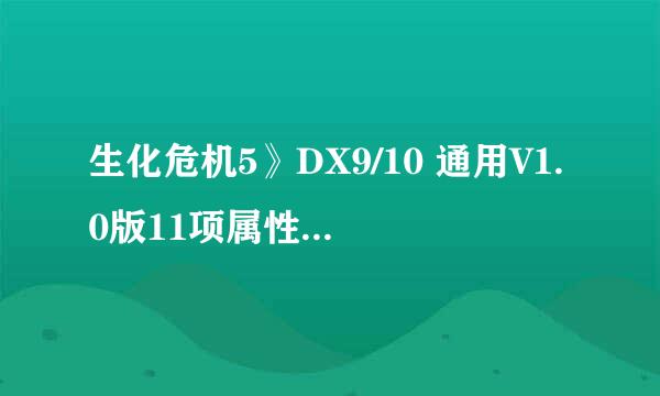 生化危机5》DX9/10 通用V1.0版11项属性修改器怎样用