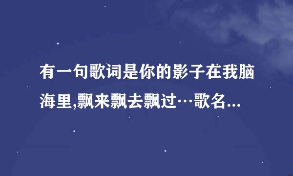 有一句歌词是你的影子在我脑海里,飘来飘去飘过…歌名是什么?