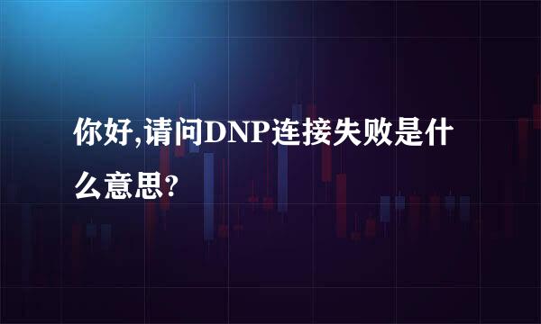 你好,请问DNP连接失败是什么意思?