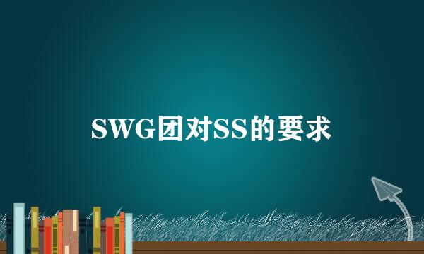 SWG团对SS的要求