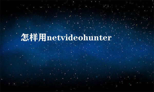 怎样用netvideohunter