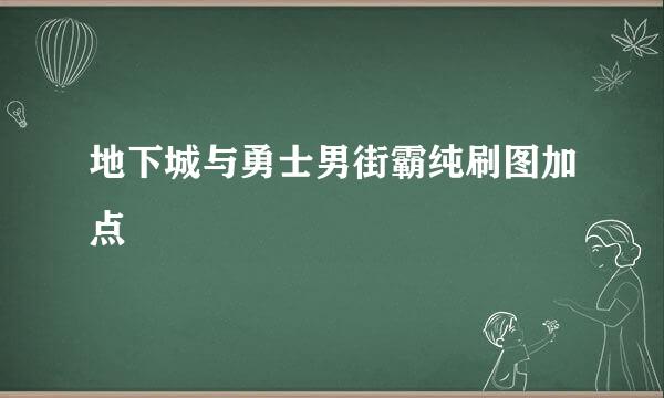 地下城与勇士男街霸纯刷图加点